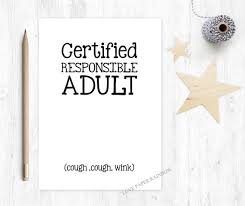 Birthday Card Ideas For 18 Year Old Boy 18th Birthday Card Funny 18th Birthday Card Certified Responsible Adult 21st Birthday Card Funny 21st Card Sarcastic Birthday Card 18th Birthday Cards 18th Birthday Birthday Card Sayings