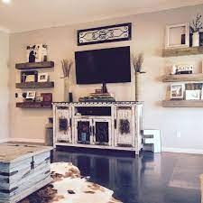 70 Exciting Floating Shelves For Living Room Decorating Wall Shelves Living Room Floating Shelves Living Room Farm House Living Room