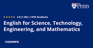 Free texts, mp3s & pdfs. English For Science Technology Engineering And Mathematics Coursera