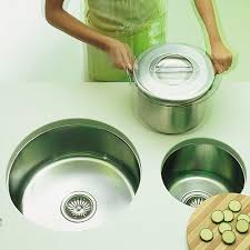 single bowl kitchen sink circular