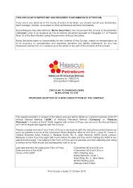 Definitions and interpretation part a 1.01 part b 1.02 1.02a 1.03 1.04 1.05 1.06 1.07 1.08 1.09 definitions definitions interpretation interpretation incidental powers etc of the. Https Ir2 Chartnexus Com Hibiscuspetroleum Docs Circular Circular 20to 20shareholders Proposed 20adoption 20of 20new 20constitution Pdf
