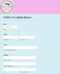 Beauty Salon Covid 19 Liability Waiver Form Template Jotform