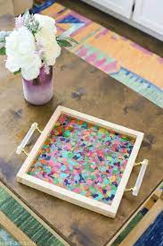 Wait for a day and then pour resin on the tray and the tiles.{found on junkmailgemsblog}. 11 Amazing Serving Tray Ideas We Never Would Have Thought Of Hometalk