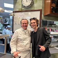 Nice surprise to have Timothée Chalamet with the Team at Restaurant Daniel.  @tchalamet @danielboulud @restaurantdaniel