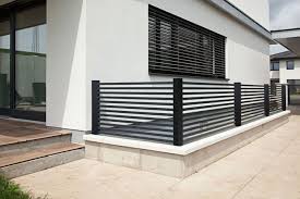 Alu Querlattenzaun Cardiff Vorgarten Zaun Steinmauer Garten Vorgarten