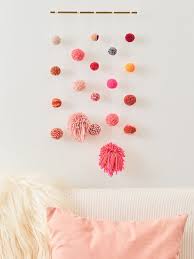 Pom Pom Craft Ideas Easy Diy Hanging Wall Art Guide Wall Hanging Diy Diy Hanging Pom Pom Crafts