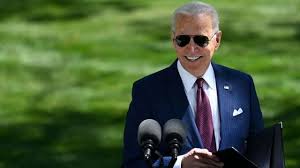 조 바이든 미국 대통령이 22일 화상으로 열린 기후정상회의에서 개막연설을 하고 있다. Lhtyifroe 6kum