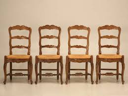 Set Of 4 Vintage Country French Ladderback Side Chairs Side Chairs Vintage Country French Country