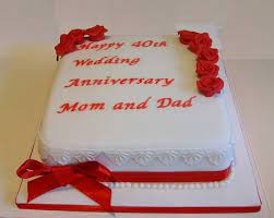 The simplicity of black and white always provides a level of elegance, letting the design speak for itself. 40th Wedding Anniversary Cakes Wedding Anniversary Cakes 40th Wedding Anniversary Cake 40th Wedding Anniversary