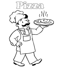 Let's paint chef coloring page do you like jobs coloring pages? Pizza Coloring Pages Playing Learning