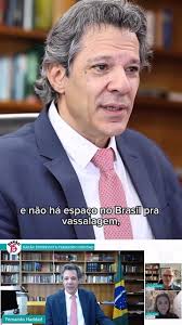 "Não seremos vassalos de ninguém", ministro da Fazenda  @fernandohaddadoficial. , Brasil soberano 🇧🇷, #PTnaCâmara #HaddadTemRazão  #BrasilSoberano #governolula #Brasil #PT