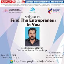 (redirected from ministry of entrepreneur and cooperative development). Webinar On Find The Entrepreneur In You Ahalia School Of Engineering Technology