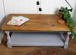 Large Solid Pine Coffee Table Soft Grey With Dark Waxed Top In 2020 Pine Coffee Table Coffee Table Upcycle Painted Coffee Tables