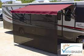 Vista Shade For Electric Rv Awnings Easy To Set Up And Use Awning Shade Awning Shade Screen