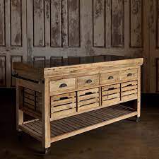 The mera kitchen island features a artificial stone top paired with a metal slatted shelves, creating a sleek, timeless silhouette that bring your kitchen an open feel. Rolling Kitchen Island With Stone Top The Alley Exchange