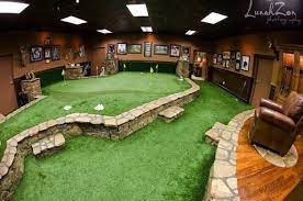 Playrooms For Dads - Aol Real Estate Golf Room Golf Man Cave Home