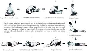 An asana is a posture, whether for traditional hatha yoga or for modern yoga; Sequence Of Modified Hatha Yoga Postures Download Scientific Diagram
