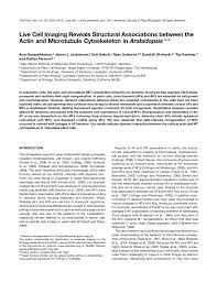 Plant & cell physiology (pcp) is an international journal that publishes high. Pdf Live Cell Imaging Reveals Structural Associations Between The Actin And Microtubule Cytoskeleton In Arabidopsis