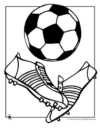 Soccer Ball And Shoes Coloring And Drawing Page Soccer Ball Sports Coloring Pages Soccer Drawing