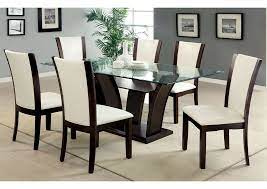 Best master furniture mirrored wood dining table with tempered glass top. Rgdrt46 Ideas Here Rectangular Glass Dining Room Tables Collection 5327
