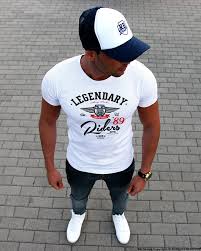 Men S White T Shirt Legendary Riders Nyc Motorcycle Club Md876 In 2020 White Tshirt Men Mens Street Style Mens Tshirts