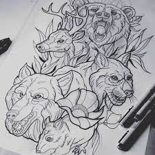 Pin By Caleb Berriman On Tattoo Ideen Forest Tattoos Animal Tattoos Tattoo Outline