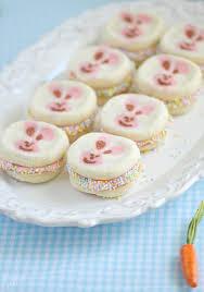 These cookies are practically a staple for every season, as they go from pumpkin and ghosts to snowmen and reindeer to hearts. Easter Bunny Cookie Sandwiches Finding Zest