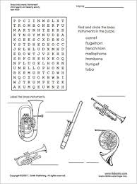 Activities include quizzes, wordsearches, crossword puzzles, jumbled letters and more to help students learn about the instruments of the orchestra. Music Worksheets Tlsbooks Com