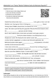 Arbeitsblatt Mit Luckentext Zum Thema Welche Probleme Hatte Die Weimarer Republik Lernen Arbeitsblatter Aufgabenstellung