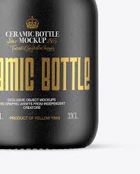 Download Ceramic Bottle Mockup In Bottle Mockups On Yellow Images Object Mockups PSD Mockup Templates