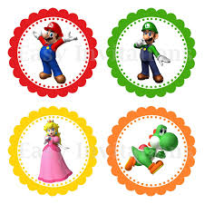 Bear heart baking pany super mario brothers cake and. Free Printable Super Mario Cake Topper Novocom Top