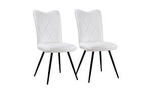 Set Of 2 Dining Chairs Faux Leather Kitchen Chairs For Dining Room White Faux Leather Chair Leather Kitchen Chairs Cheap Accent Chairs