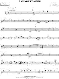Once purchased you will receive 1 download with all included material. Anakin S Theme Alto Sax From Star Wars Episode I The Phantom Menace Sheet Music Alto Saxophone Solo In G Major Download Print Noten Musik Lieder