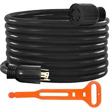For use with generators with 50 amp outlet. Mophorn 50ft 30 Amp Generator Extension Cord 4 Wire 10 Gauge Generator Cord 125v 250v Ul Listed Generator Power Cord Twist Lock Connectors 50 Ft 30 Amp Buy Online In China At China Desertcart Com Productid 182717488