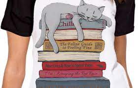 Blusa Feminina Baby Look Gatos Leitura Pilha Livros Cat No Elo7 Camisetas Emporio Dutra E363df