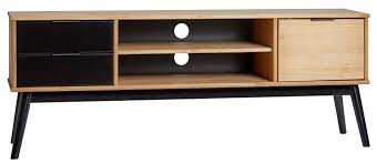meuble tv lucia noir et bois cire but salon decoration scandinave meuble noir et bois meuble tele en palette meuble tv
