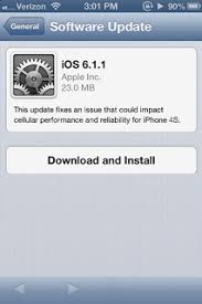 Apple Released Ios 6 1 1 Ota Update For Iphone 4s Users Iphone 4s Software Update Iphone