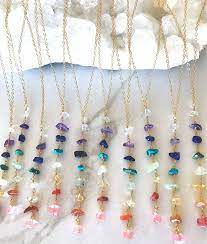 7 Chakra Necklace Healing Gemstone Necklace Crystal Chakra Necklace Statement Necklace Yoga Gemstone Necklace Gift For Her In 2021 Chakra Stones Jewelry Chakra Jewelry Beaded Jewelry