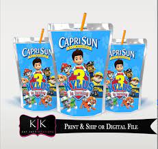 Capri Sun Juice Labels Etsy Capri Sun Juice Capri Sun Labels