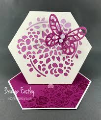 Here's a birthday card i put together for my bestest blogging pal, patti of i am having a blast making these card in a box christmas cards! How To Make A Hexagon Easel Card Using The Window Box Thinlits Dies