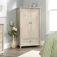 Sauder homeplus wardrobe armoire in dakota oak finish. Edge Water Clothing Armoire Chalked Chestnut 423428 Sauder Sauder Woodworking