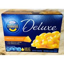 So imagine eating all of this in two minutes. Kraft Macaroni Cheese Deluxe 8 99