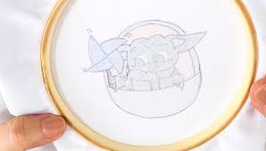 Jedi yoda machine embroidery design digitized pattern star. Baby Yoda Pattern Hand Embroidery Sew What Alicia