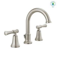 Delta Chamberlain 8 In Widespread 2 Handle Bathroom Faucet In Spotshield Brushed Nickel 35747lf Sp The Home Depot In 2020 Bathroom Sink Faucets Brushed Nickel Bathroom Fixtures Brushed Nickel Bathroom Faucets