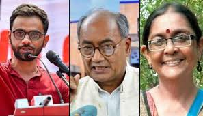 Digvijaya Singh extends support to urban naxals Shoma Sen and Umar Khalid