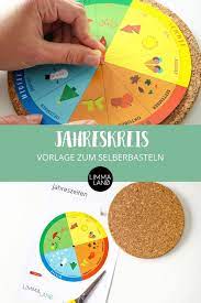 Als erster monat des jahres ist der januar (lat. Jahreskreis Fur Kinder Basteln Kostenlos Zum Download Limmaland Blog Kalender Fur Kinder Basteln Kinder Lernen