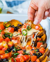 Everyone Loves These Delicious Loaded Sweet Potato Nachos Recipe Clean Food Crush Sweet Potato Nachos Clean Recipes