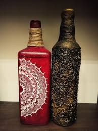 Pin By Pooja Prabhath On Dream Catchergrl In 2020 Painted Glass Bottles Diy Bottle Crafts Glass Bottles Art