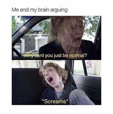 Me And My Brain Arguing Why Can T You Be Normal Memes Funny Pictures Funny Memes
