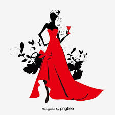 Wearing A Beautiful Red Dress Silhouette Figures Wineglass Beauty Png Transparent Clipart Image And Psd File For Free Download Beautiful Red Dresses Dress Vector Red Dress